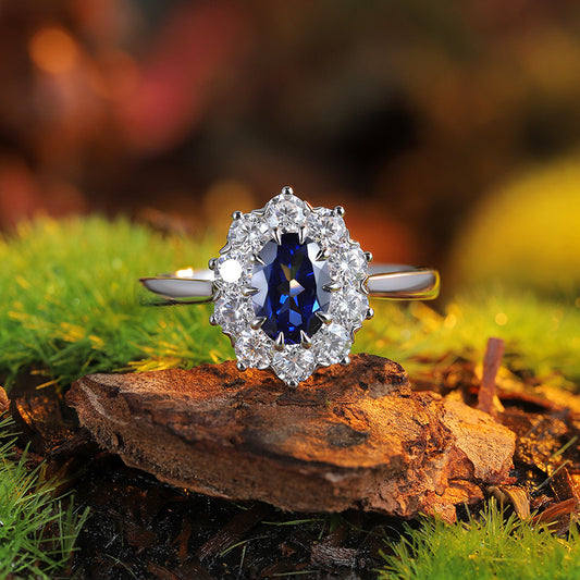 Princess Diana's classic synthetic bred sapphire ring