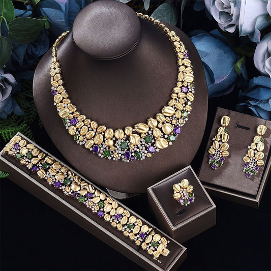 India Africa Dubai bridal jewellery set
